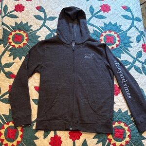 Vineyard Vines Charcoal Hoodie with Logo